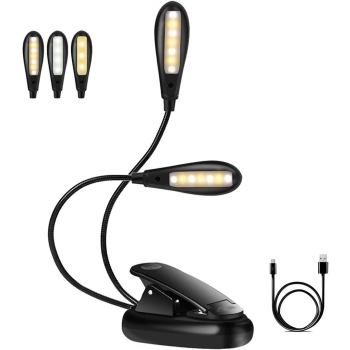 Podwójna lampka LED 9 trybów akumulator klips [22060000556]